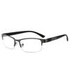 Men's Half-Rim Anti-Fatigue Prescription Glasses - Anti-Radiation Protective Eyewear for Myopia