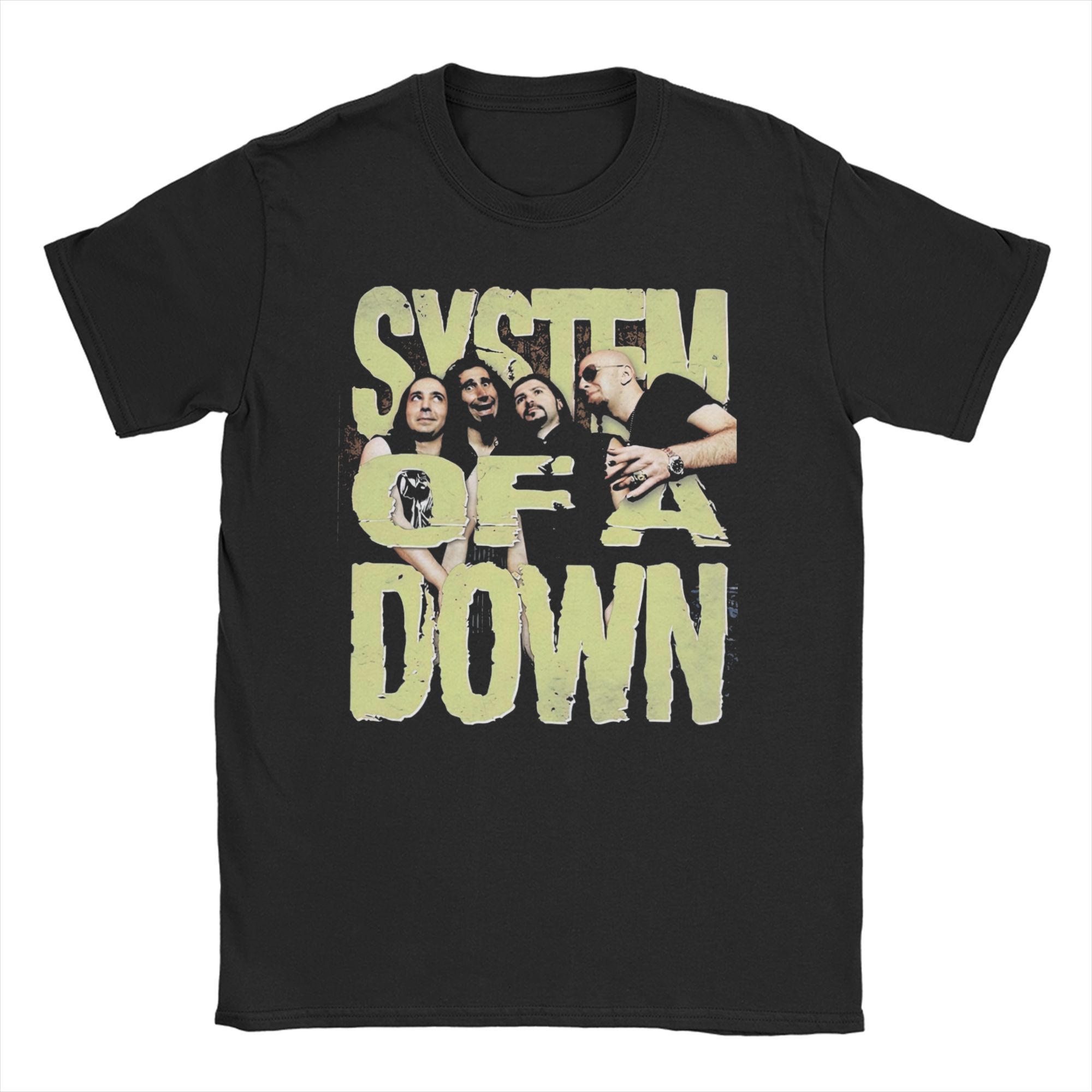 

Metal Rock Album Band for Men Women T Shirt System Of A Down Tee Shirt Short Sleeve Crewneck TShirts Cotton Graphic Clothes S