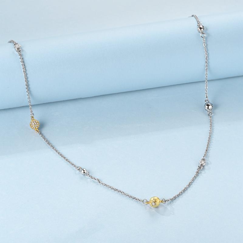 Angel's Wings Feather Necklace 925 Silver Original Blue Eyes Long Chain Link For Mom Women Wedding Party Jewelry Gift