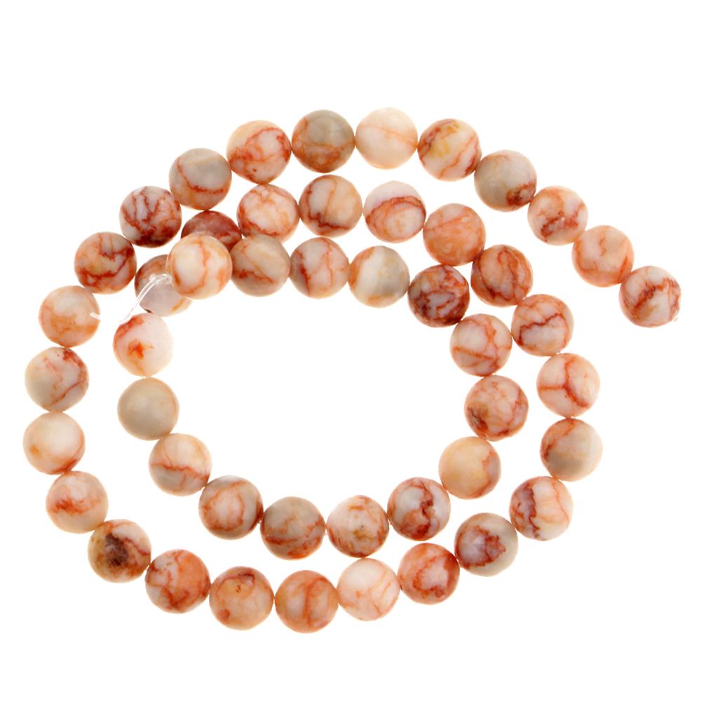 Pietra Preziosa Naturale Di Agata Rossa In Un Set Di Perle Rotonde Da - Foto 3