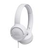 JBL TUNE500 Wired On-Ear Headphones White One-Button Remote Microphone