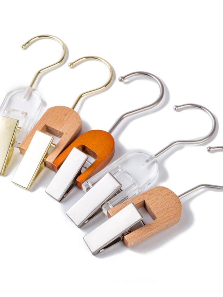 Multi-Purpose S Hook with Clip for Clothes, Coats, Hats, and Shoes