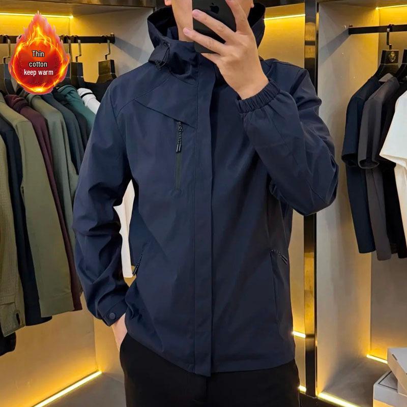 Men's Luxury Hooded Cotton-Padded Jacket: Autumn/Winter European Outdoor Business Casual Style