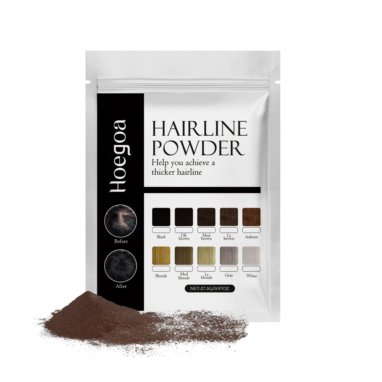 

10-цветная пудра для линии роста волос, густое и красивое наполнение волос, освежающая и пушистая пудра для теней на верхней части линии роста волос