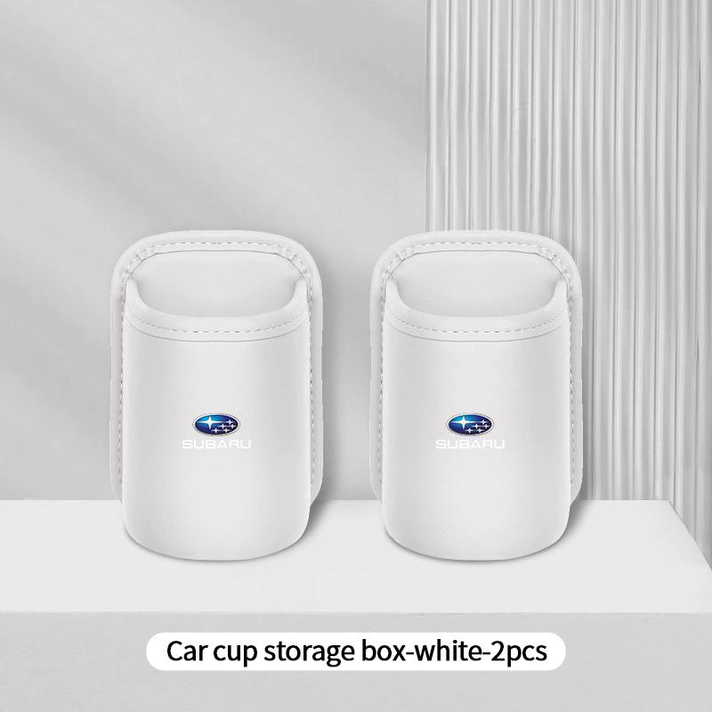 Leather Car Door Side Water Cup Holder Interior Storage Box for Subaru ASCENT BRZ FORESTER IMPREZA LEGACY OUTBACK STI WRC WRX XV siu2