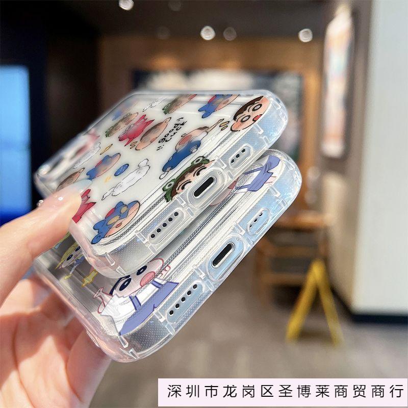Applicable to Apple 14 protective case creative iPhone13promax mobile phone case 15 cartoon personality transparent anti-drop soft