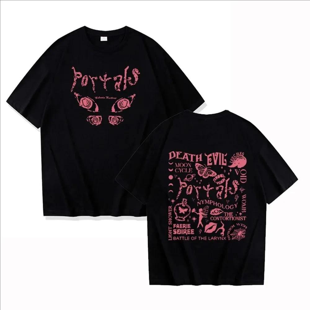 Spring Summer Short Sleeve Portals Death Print T Shirt Women Men Casual Loose Breathable Tops Clothing Fashion Trend Cotton Tops
