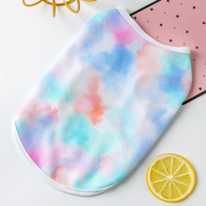 Summer Dog Vest For Small Dogs Cartoon Big Bow Print Pet Clothes Dogs Clothing Chihuahua Bulldog Costume Coat Accessories