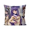 Japansk Anime Clannad Kuddfodral Fyrkantig Kudde Sovrum Soffa Fritid Komfortkudde Bil Vardagsrum Heminredning 40X40