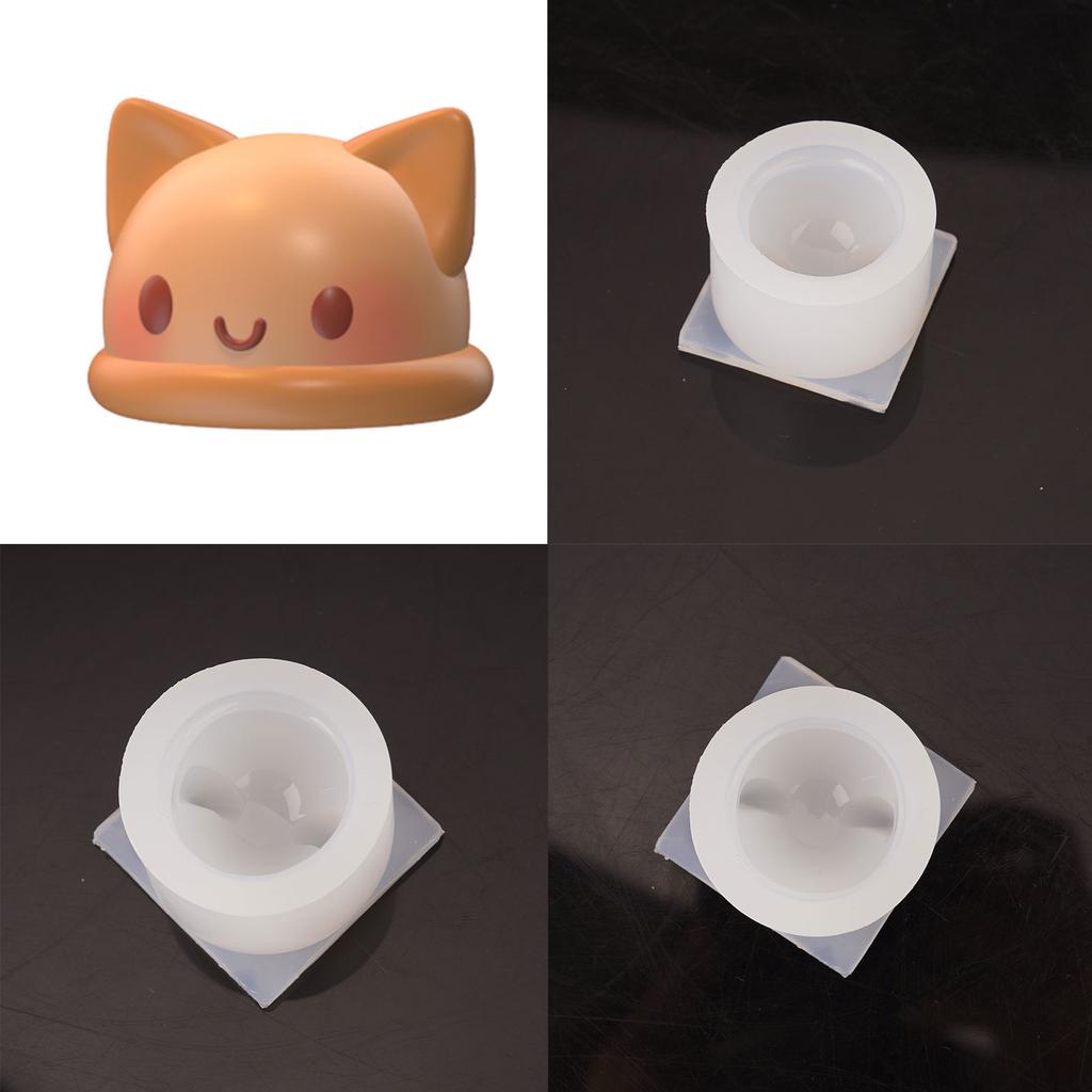 Handmade Cone Ice Cream Mold Rabbit Head Silicone Mold Baking Fondant Mold Chocolate Cake Decorating Tool Home Decors