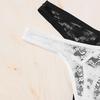 3PC Women Lace Flowers Hollow Underwear Panties G-string Lingerie Thongs