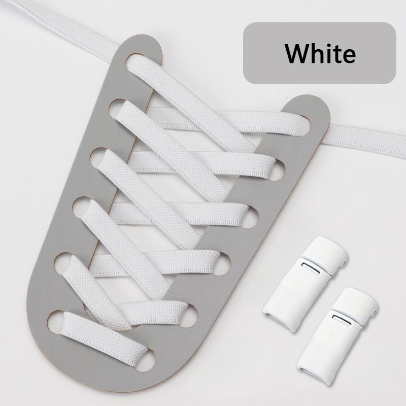 Magnetic Shoelaces without ties Elastic Laces Sneakers No Tie Shoe laces Tennis Kids Adult 8mm Flat Shoelace Shoe Accessories