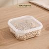 Food Grade Transparent Plastic Square Grain Storage Jar