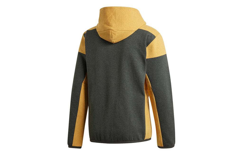 adidas Zne Fz M Cappotto Giacca Invernale Monocolore con Fodera in Pile Termica con Cappuccio Manica Lunga da Uomo Marrone Terra Scuro GU2079