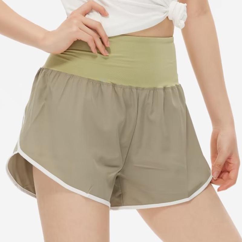 2023 Women's Quick-Dry High-Waist Running Shorts with Phone Pocket and Anti-Exposure Feature