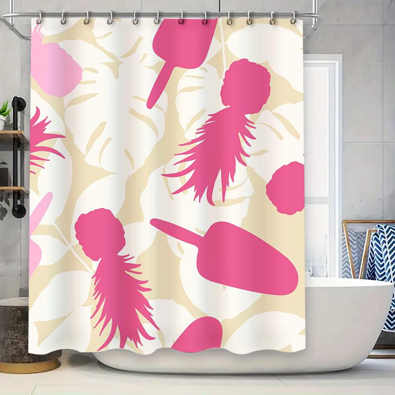 

Summer Style Shower CurtainPineapple Popsicle Print in Pink White Bath Accessories for Bathroom Decoration 90x180cm