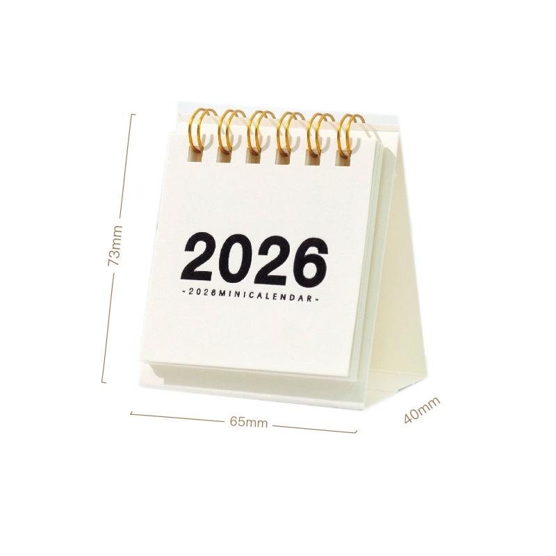 2026 Mini Prosty Kalendarz Mały Kalendarz Biurkowy Kreatywny Kalendarz Spiralny Planer Dekoracja Biurkowa Artykuły Biurowe Prezenty Noworoczne