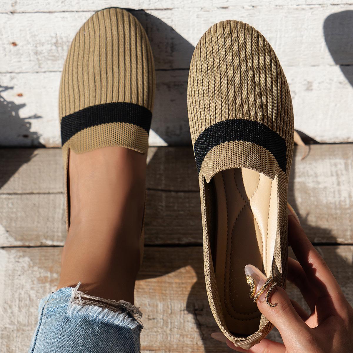 2023 Autumn Women s Plus Size Round Toe Flat Loafers Casual Moccasins 36 светло-коричневого