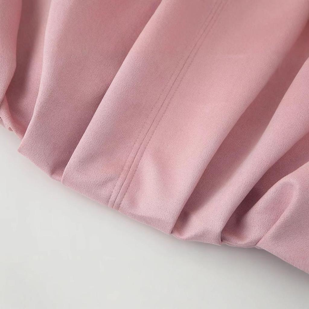 Spring 2025 Women's Fashion European and American Style Suede Short Turn-Down Collar Jacket