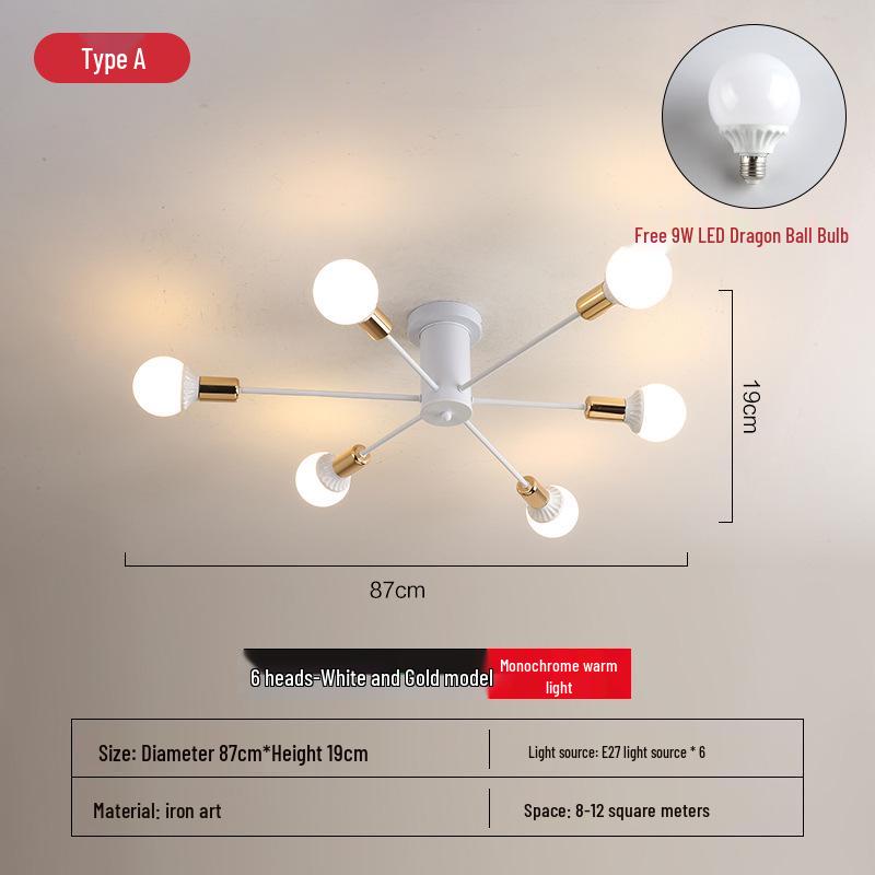 Nordic LED Ceiling Light: Modern Minimalist Design for Bedrooms & Living Rooms