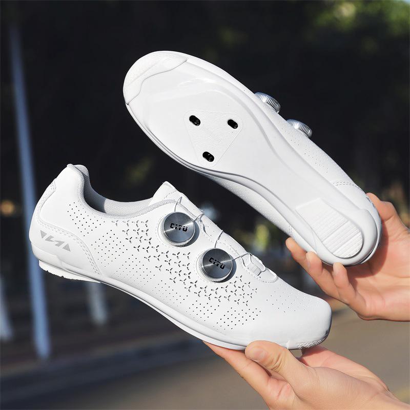 Unisex Clipless Cycling Shoes: Breathable, Lightweight, Stiff Sole, Double BOA Dial - Road & Mountain Bike Compatible
