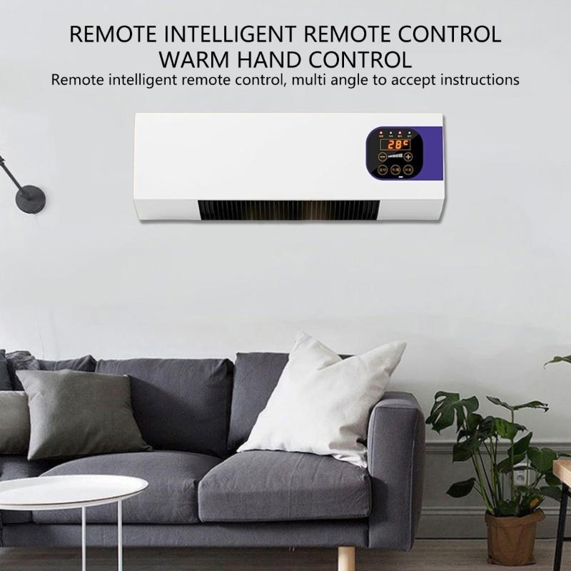 Wall Heater Electric Space Heater Quick Heating Remote Control Household Heater for Bedroom Garage Office Household