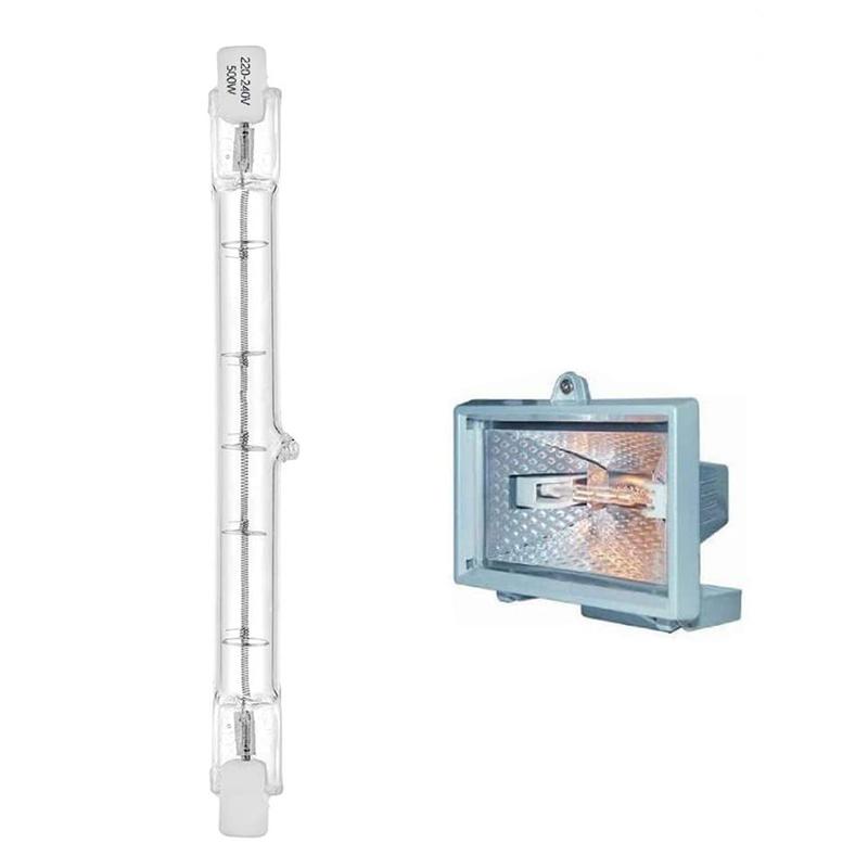 1 lámpara halógena de 100/200/300 W, 118 mm, doble extremo, lineal, R7S