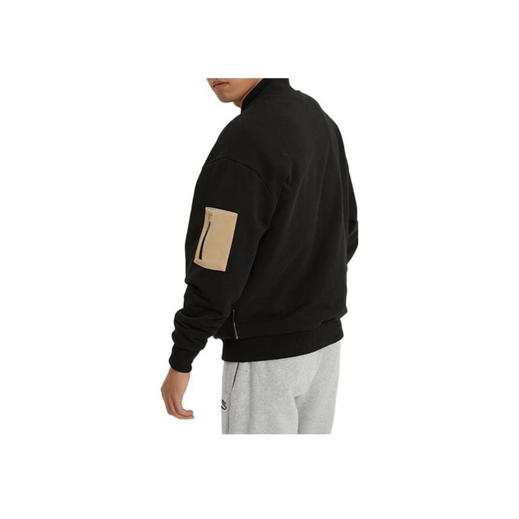 Puma Solid Color Logo Print Single-Breasted Long Sleeve Jacket Men Jackets Black 536788-01