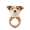 Wooden Baby Rattle Toys Newborn Crochet Bear Rattle Toy Natural Wood Shaker Rattle For Hand Grips Boy Girl First Rattle Gift