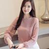 Chiffon Top Women's Spring Outfit Lantern Sleeves Loose Chiffon Small Shirt Long Sleeved Base Shirt