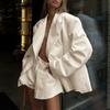 Premium European and American Old Money Style Women's Suit Suit Linen Texture Texture Casual Jacket Shorts