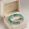 Ice-Seed Jade Bracelet Floating Flower Round Bangle Bracelet Green Jade Bangle  Girlfriends