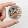 Final Cent Memorial Coin with American Flag & Eagle Final Penny The Last Coin Token Gift for History & Collectors