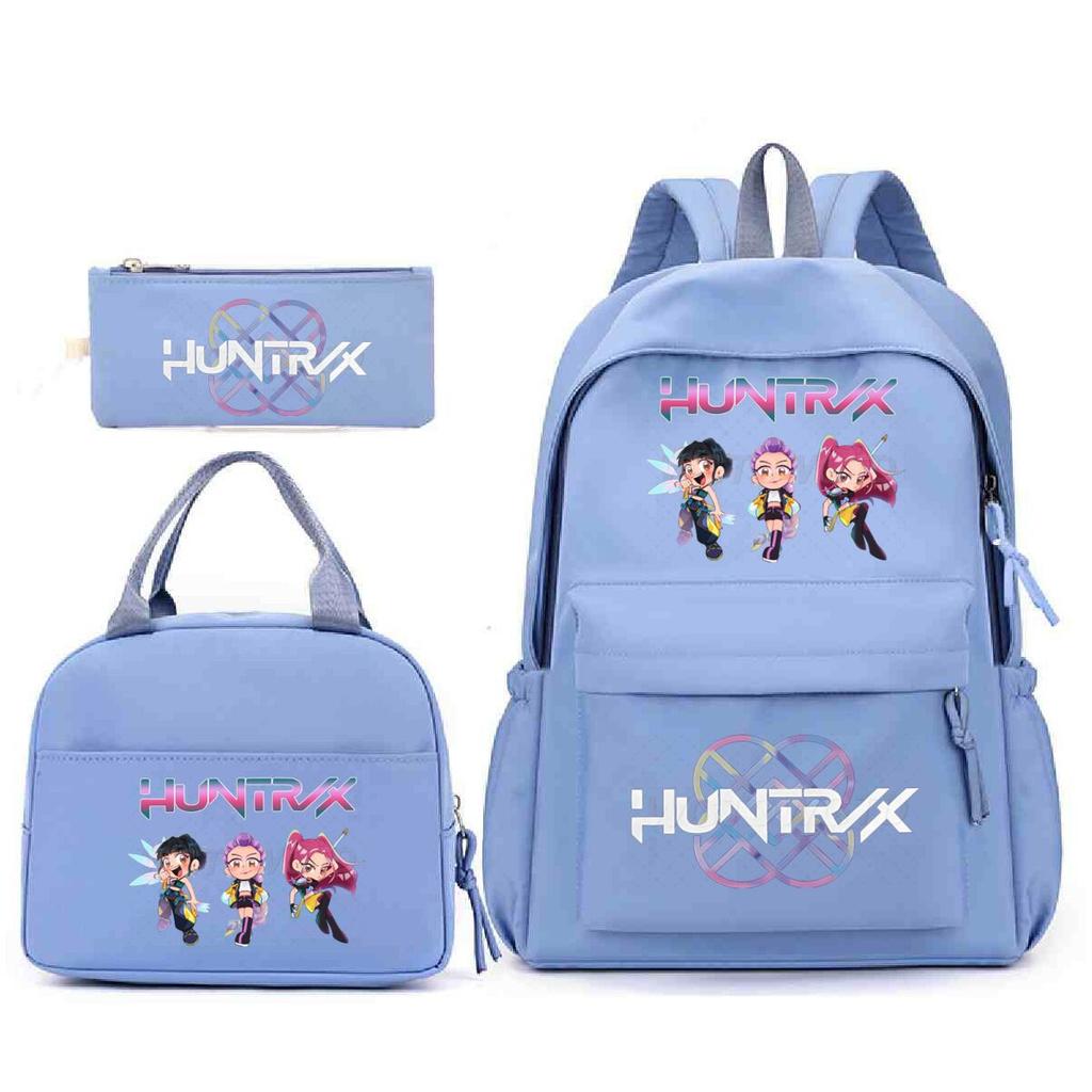 Anime Cartoon Peripheral Three-Piece Set, School Bag, Primary And Secondary School Student Backpack, College Meal Bag, Casual Pencil Bag