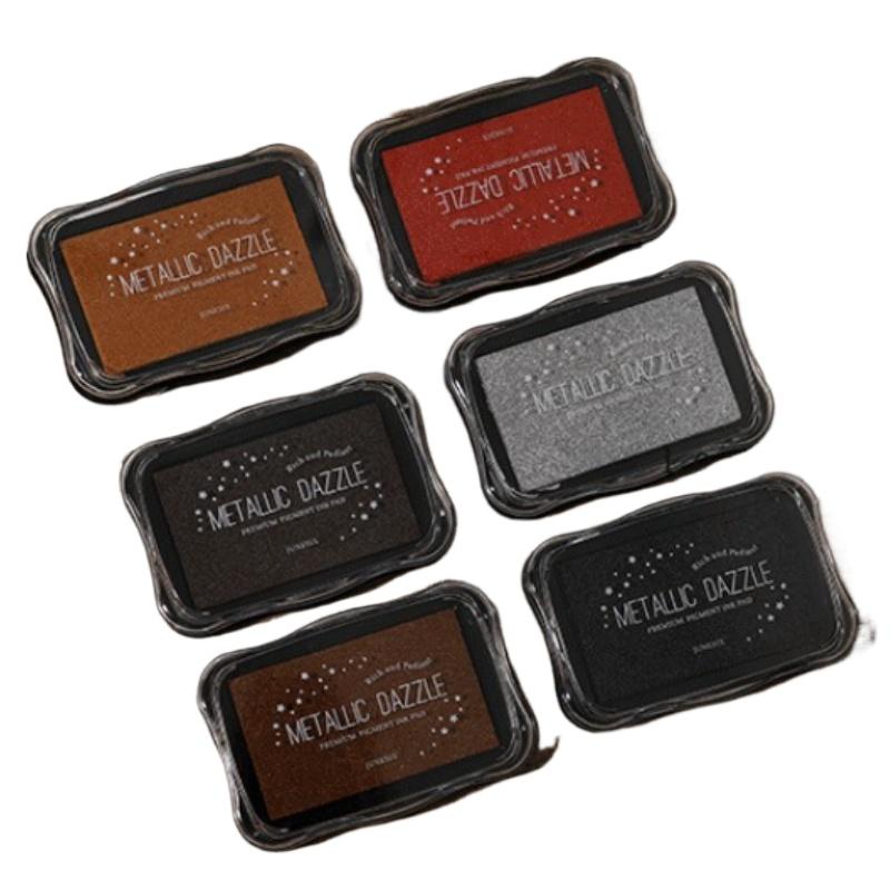 Metallic Large Ink Pad Stamp Companion for Scrapbooking DIY Rubber Stamps Doodling Art