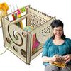 Creative Wooden Yarn Bowl DIY All-in-one Wooden Yarn Bowl Crochet Organizer Storage Holder For Knitting Crochet Skeins