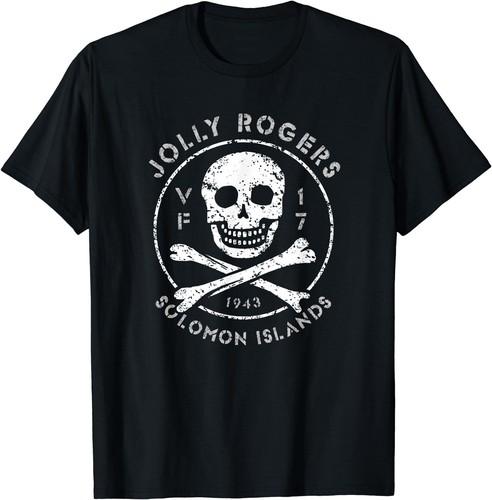 NEW LIMITED Jolly Rogers VF-17 1943 Solomon Islands Fighter Squadron T-Shirt S разноцветный