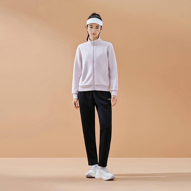 Anta Outdoor Hiking Sports Comfortable Fashion Simple Urban Commuting Fleece Warm Casual Set Women Sets Berry-Pink 962617202N-4