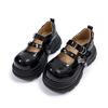 Sweet and Cool Mary Jane Women's Shoes Platform Heightening Bright Leather Small Leather Shoes Retro College Style Y2K Subculture Muffin Shoes