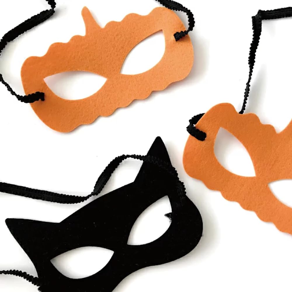 Kokoni [Halloween, Made In Japan] Halloween Mask, Black, DIY Kit [Halloween Pumpkin Kids Costume, Kids Mask, Pumpkin Mask, Party Decoration, Kids