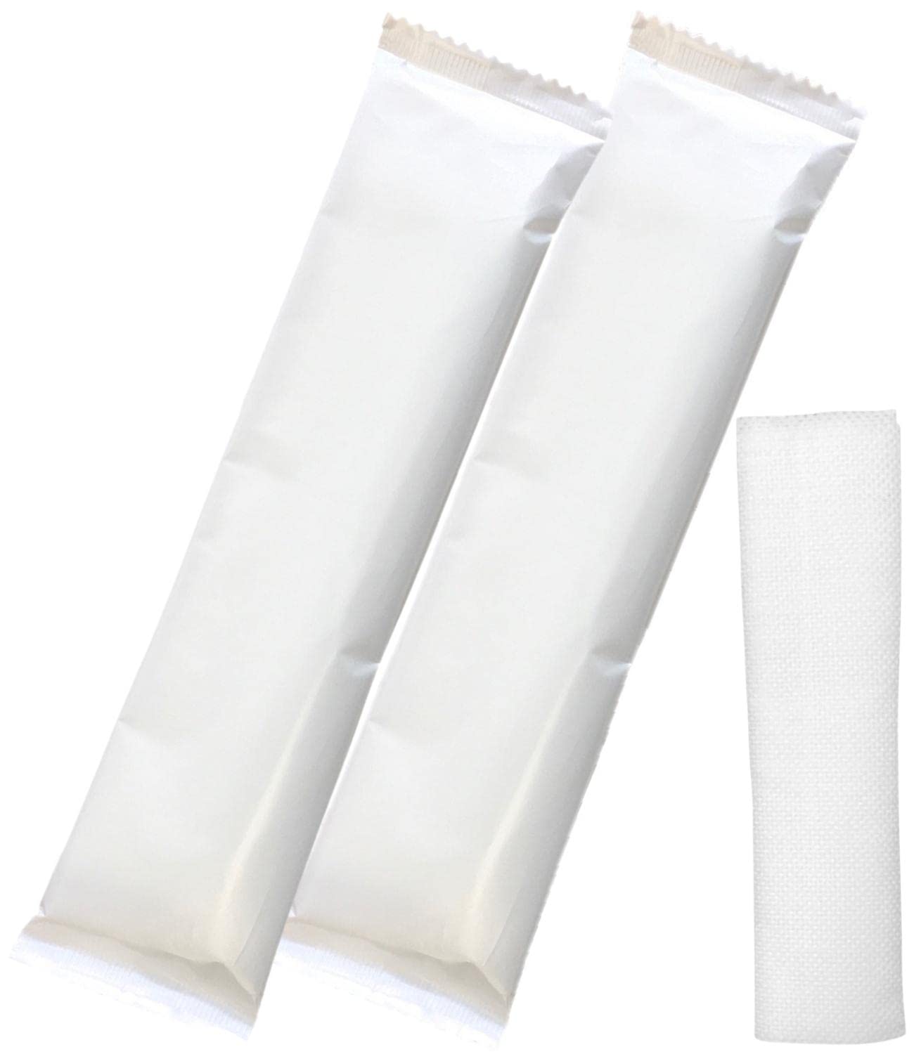 

High-quality disposable oshibori (hand towels), 100% natural cotton, VIP, large, thick, made in Japan, 100 individually wrapped, round, white, plain,