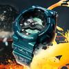 CASIO Men Liquid Crystal/Analog Dual Display Series 55mm Green Watch GA-110KAl22-3PFS