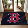 Boston Red Sox Design Kristall-Samt Teppich Weiche Dekorationsmatte für Schlafzimmer Eingang