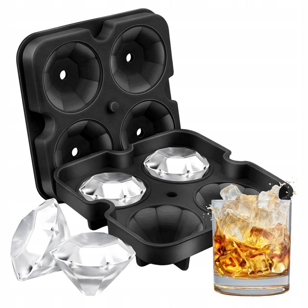 Diamond Ice Cube Tray 4 Carats Silicone Mold