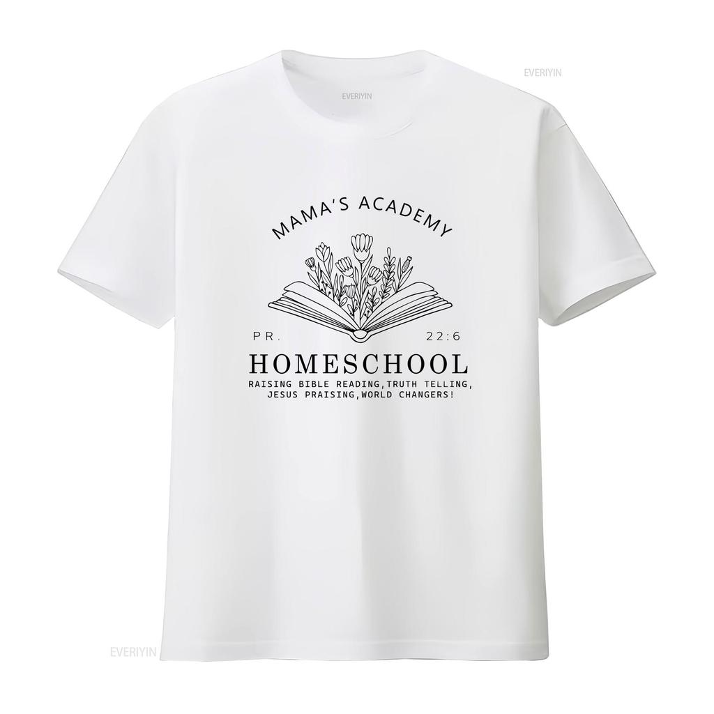 Mama's Academy T Shirt Homeschool Mama Christian Raising Disciples Arrows vintage Washed Versatile designer clothes Comfortable