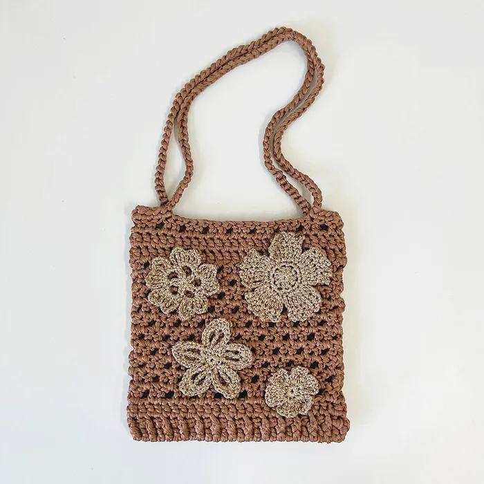 Flower Net Bag - Bronze