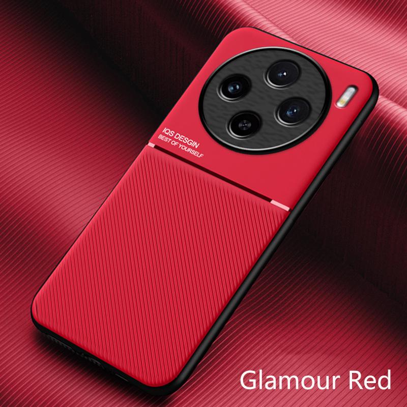 

Для Vivo X200 Pro Чехол для телефона Ультратонкий магнитный текстурный кожаный чехол Vivo X100 Pro Phone Portada Fundas Vivo X200 X200 Pro Mini Vivo X200 Pro Mini красный