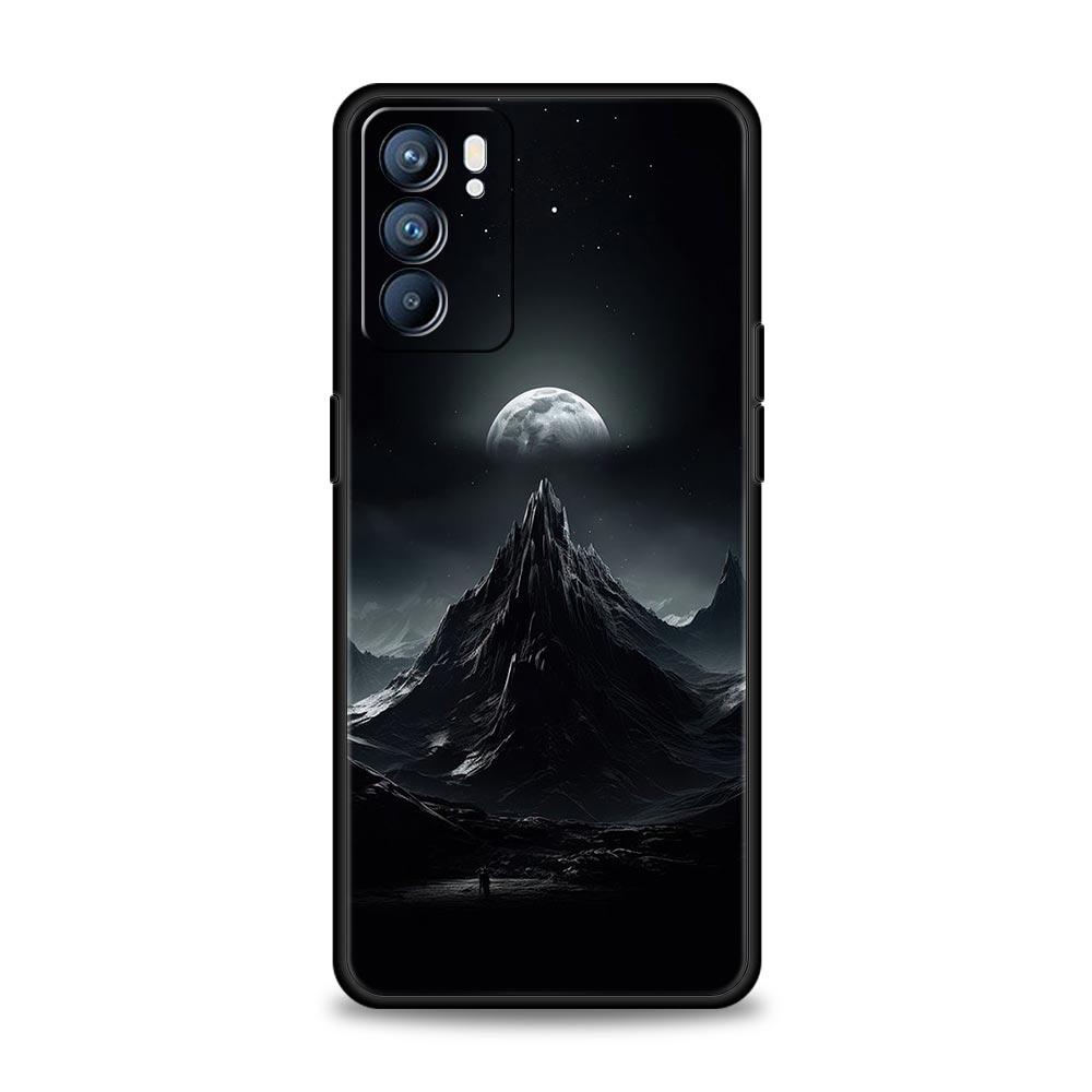 Schwarze Bergspitze Handyhülle Für Oppo Reno 13 12 11 10 7 F Find X5 X6 A98 A80 A79 A78 A57 A54 A31 A17 Pro 5G Weiche TPU Hülle