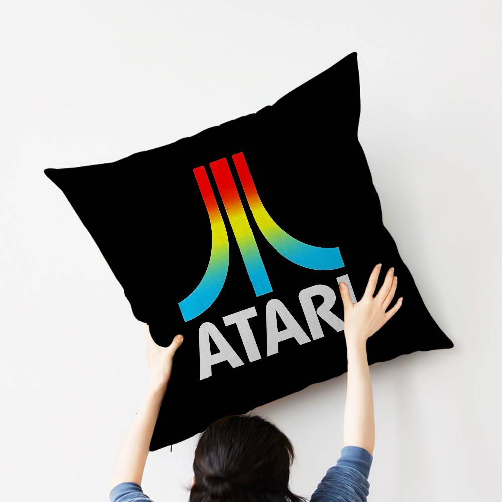 A-Atari Logo Cushion Cover Pillow Cover Decor Pillowcase Printed Cushion Case for Couch