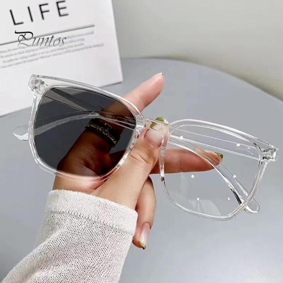 Lightweight Sunglasses Unisex Summer Retro Color-changing PC Lens Anti-UV Eyewear Block Sunlight Vacation Beach Spectacles Outdoor